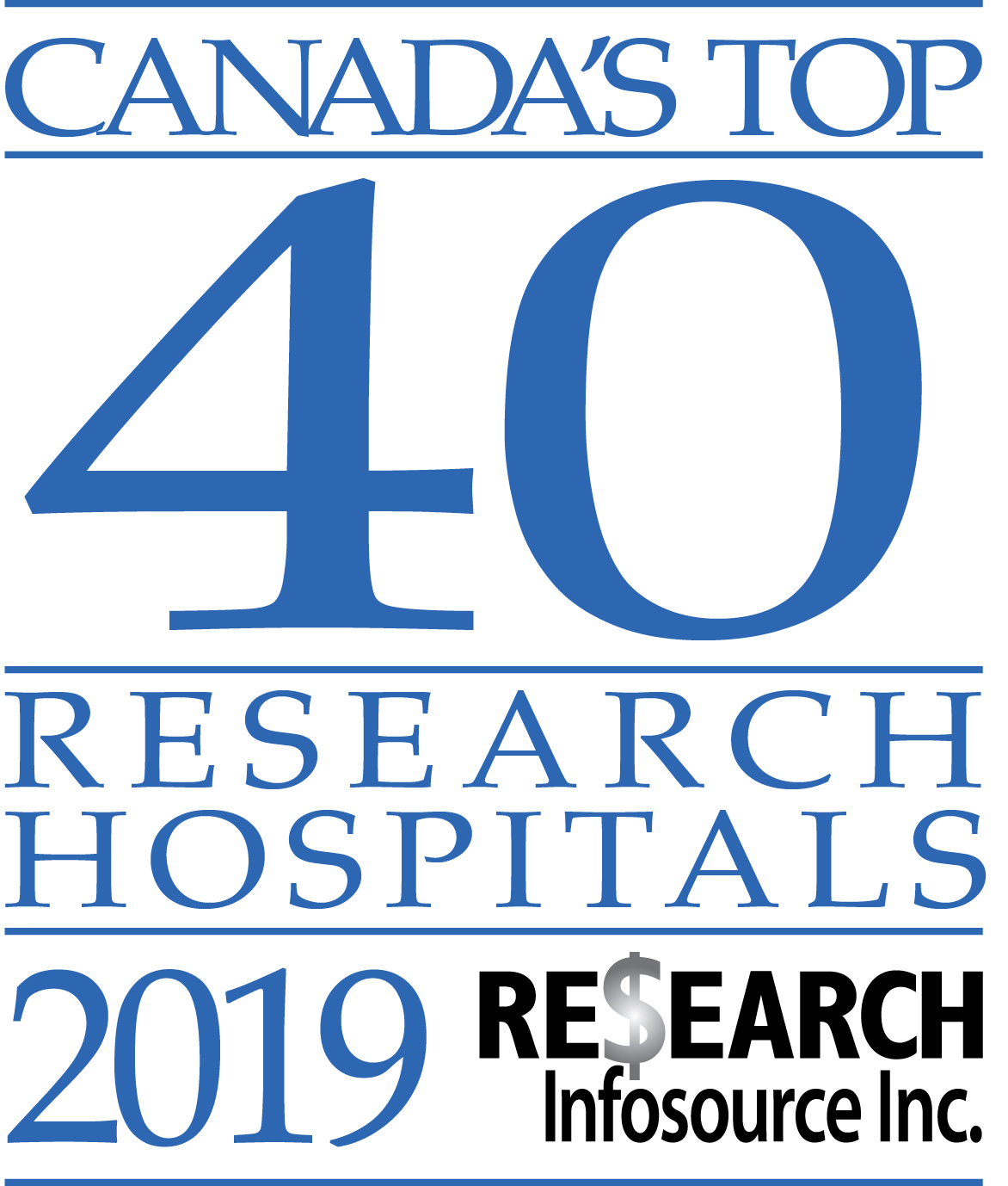Canadian top 40 research hospital list 2019